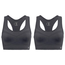 Champion Women's Freedom Seamless Racerback Sports Bra, Pink Bow, Large