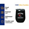 Snowboarding Black Edition Wine Tumbler 12oz - Cold hands -