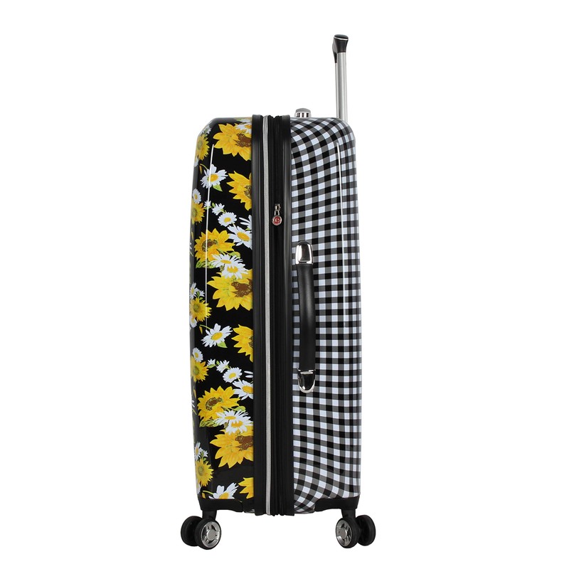 Betsey Johnson 26 Inch Checked Luggage Collection - Expandable Scratch