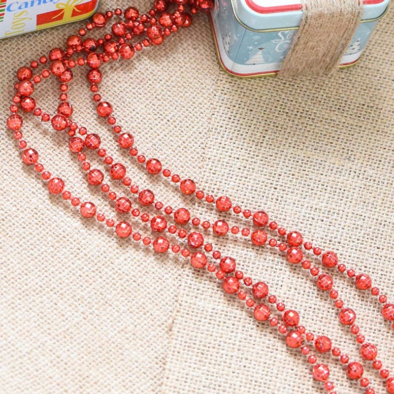 Vpang Round Crystal Pearls Beads String Garland for Christmas, Valentine,