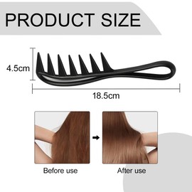 VONJUMA 3 Pieces Wide Tooth Comb Kit, Antistatic Coarse Teeth Professional Haircomb, Strong, Durable, Antistatic for Men and Women