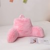 Holawakaka Standard Faux Fur Bed Rest Pillow with Arms, Rabbit