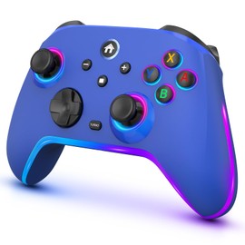 Wireless Switch Controllers for Nitendo Switch/OLED/Lite, 1200mAh Switch Pro Controller with 10 Color Light Modes, Rechargeable Switch Turbo Control with Turbo, Vibration, 6-Axis Gyro, Wake Up