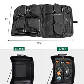 Mofun Tour Pack Pak Lid Organizer Saddlebags Tour Luggage Storage Bag Compatible with Harley Touring FLT FLH 1999-2013