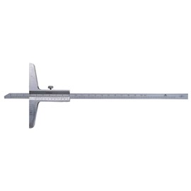 Depth Gauge - MASO 200 mm/ 8 inch Non-Digital Professional Depth Gauge Stainless Steel, Inch/Metric,Micrometer Measuring Tools