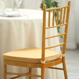 Balsa Circle Gold Cushion for Chiavari Chairs - Wedding Party Event Furniture Reception Dinner Catering Ceremony Decorations