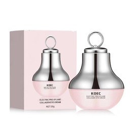 Eye Cream Moisturizer Electric Massage Eye Cream with Caffeine & Hyaluronic Acid for Dark Circles Firming Fine Lines Hydrating Moisturizing Radiant Skin Care with Red Light Micro-Vibration Head, Hydrate