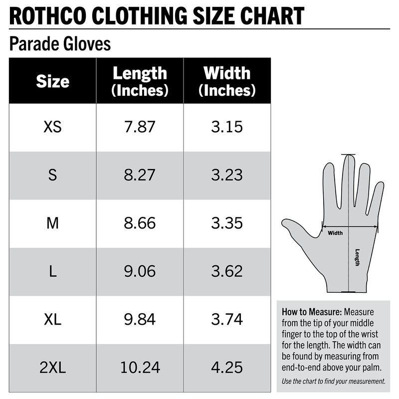 Rothco Gripper Dot Parade Gloves (White, X-Large)