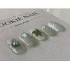 ⭐️ Spring walk with a turtle [Mint Turtle Nail Tips]