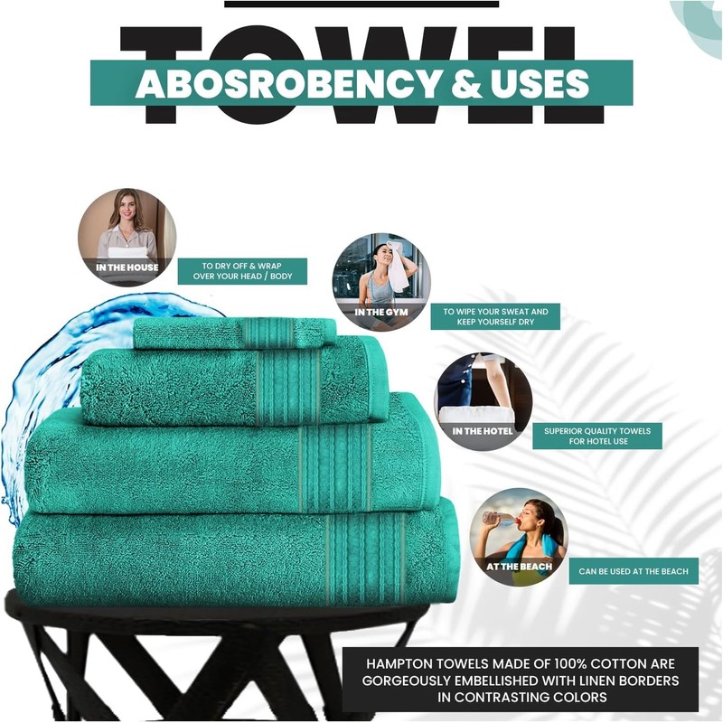 GC GAVENO CAVAILIA New Hampton Pack of 4 Bath Towel