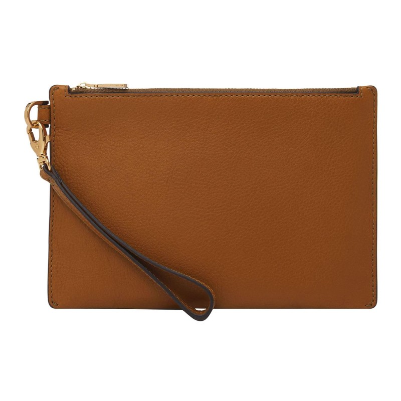 Fossil Women's Gift Wristlet, Saddle.
