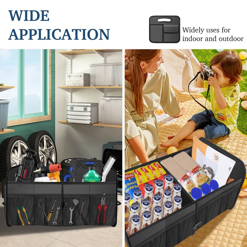 Femuar Car Trunk Organizer, Car Storage Organizer with Large Capacity