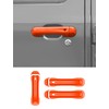Savadicar 3-Piece Orange Door Handle Cover Trim Set for Jeep