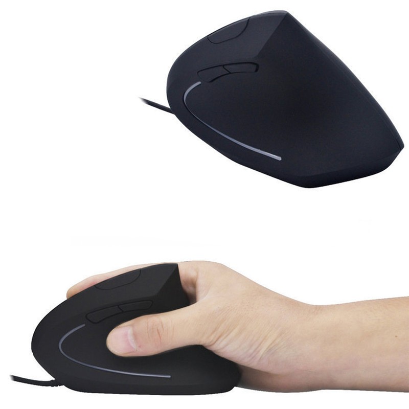 Optical Wired Vertical Mouse Non Slip Matte Surface High Sensitivity