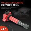 A-Premium (Red) Engine Ignition Coil Pack Compatible with Honda Accord