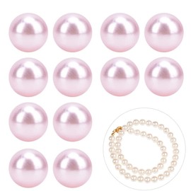 1500Pcs Undrilled Pearl Beads, Pearl Round Beads Imitation Pearls No Holes Pearls for Crafts 6mm Faux Pearls Mini Bead Garment Round Beads Decoration(Pink)