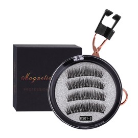 AIXXCUVQ Magnetic Suction False Eyelashes For Eye-catching Effect Transparent Soft Stem Fiber Non Stick Eyelashes Cosy, KS01-3