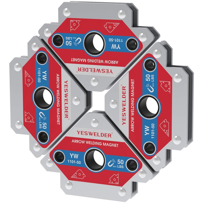 YESWELDER 50 LB Welding Magnet-4 Pieces of Magnetic Welding Holder