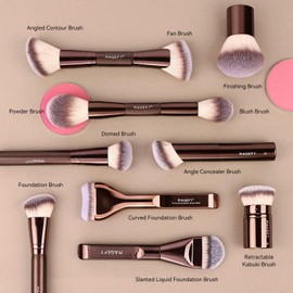 MAGEFY Makeup Brushes 26-in-20 Professional Makeup Brush Set Double-End Make Up Brushes for Powder Concealers Eye Shadows Blush Contour Foundation Brushes with Case