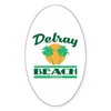 CafePress Delray Beach, Florida Oval Car Bumper Sticker