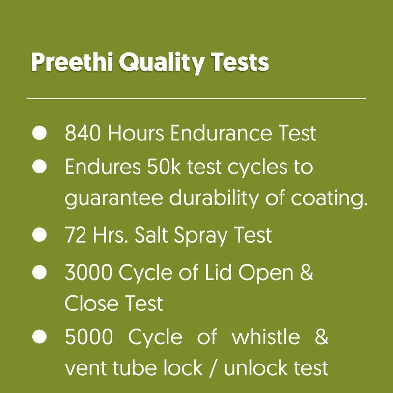 Preethi Hard Anodized Induction Base Outer Lid Pressure Cooker 5