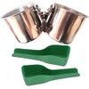 Fuongee Parrot Feeding Cups Bird Feeding Double-Sided Cup with Clamp Holder Fit for Bird Wooden Perch