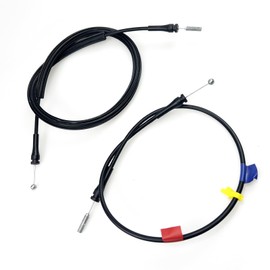 Eisorter Black 6C3Z-28264A01-A Car Door Latch Release Cable Extended Cab for Ford F250 F350 F450 F550 Super Duty 99-07 ， Rear Door Upper Lower Left Right Door Latch Lock Cable （1 Set）