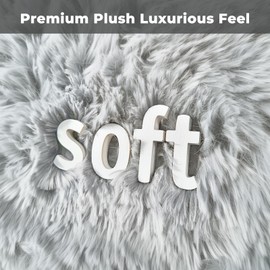 OPPODREAM Area Rugs 8x10 for Living Room, Ultra Soft Nursery Rugs for Bedrooms, 8 x 10 Fluffy Kids Carpet with 0.4" Thick Non-Slip Backing, Long Pile Shag Carpet, Fuzzy, Shaggy, Tie-dye Light Grey