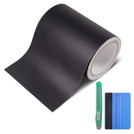 Lypumso Lypumso Matte Black Vinyl Wrap Tape Roll, 6 Inch x 30ft Self-Adhesive Black Out Chrome Delete Tape with Tool Kit Air Release Adhesive Detailing Wrap DIY Car Door Sill Window Trim Edge Guard Protective