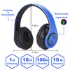 HBYCDSTF Led Bluetooth Headphones, Foldable Wireless Bluetooth Headphones, Wired HiFi