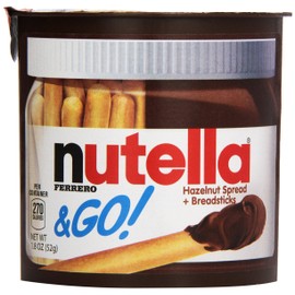 Ferrero Nutella & Go Hazelnut Spread with Breadsticks Combo pack, (24 Count)