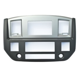 Slate Grey Black and Silver Aftermarket Stereo Radio Double Din Dash Install Kit Compatible with Dodge Ram 2006 2007 2008 2009 (Standard, Black)