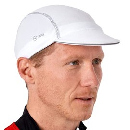 Tough Headwear Cycling Cap - Helmet Liner - Brim for Bike Helmet - Men & Women White