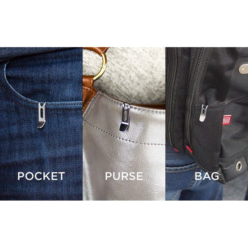 KeySmart Nano Clip - Pocket Clip Key Ring Holder -