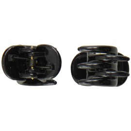 Caravan Mini Black Hair Claws For Part Or Ponytail Will Hold In A Breeze Pair