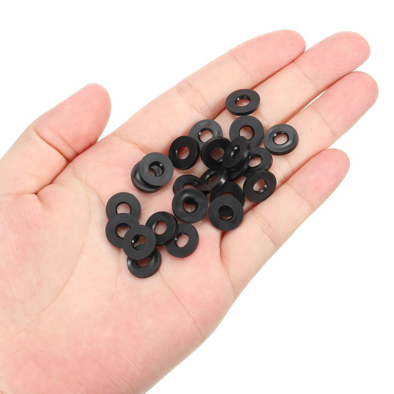 PATIKIL 20pcs M5 Rubber Flat Washers 5mm Inner Diameter 11mm