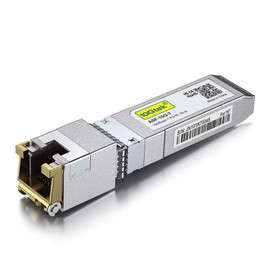 10Gtek 1.25/2.5/5/10G-T SFP+ to RJ45 CAT.6a Copper Module, Auto-Negotiation SFP+ to Ethernet Transceiver for Intel E10GSFPT, up to 30-Meter