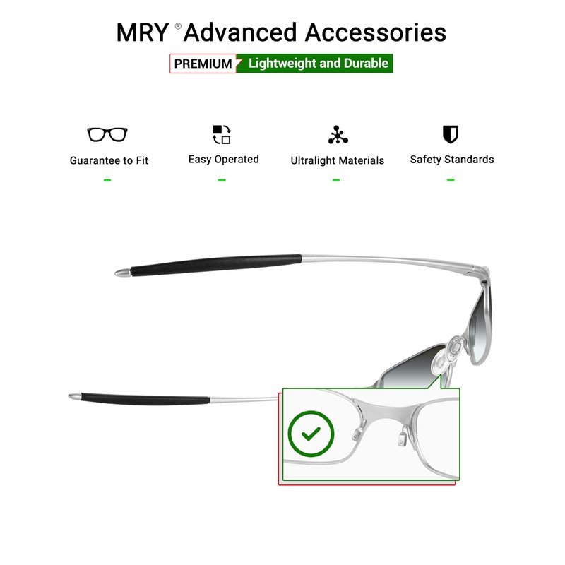 Mryok 2 Pair Replacement Earsocks Nosepieces Kits for Oakley Square