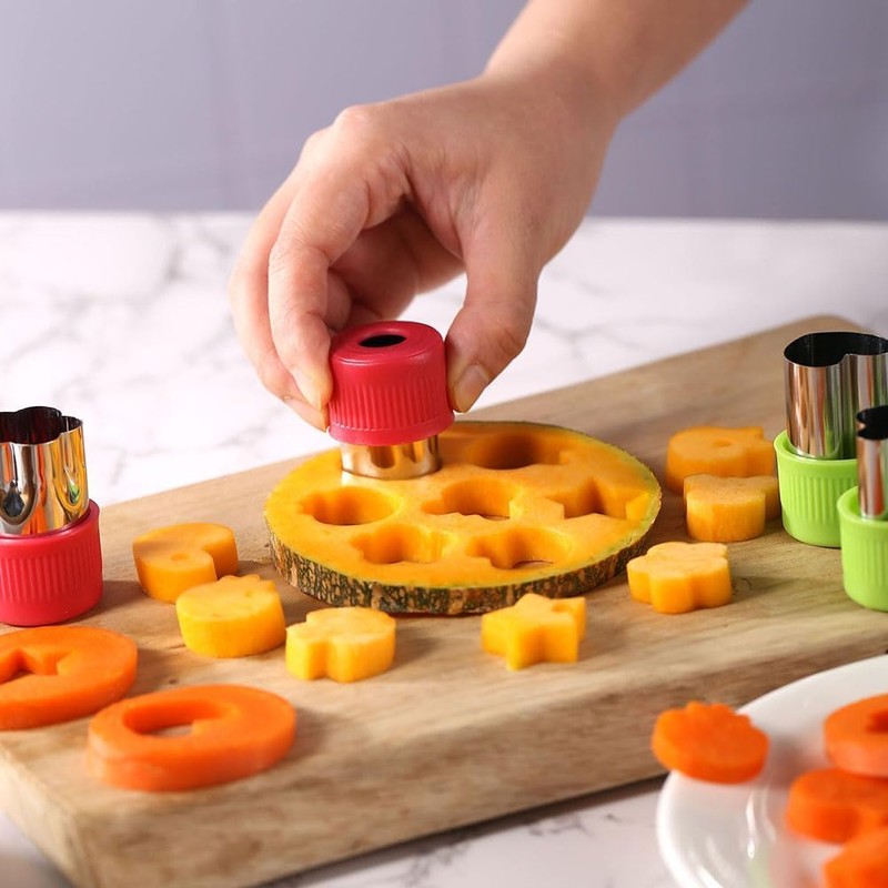 Mini Cookie Vegetable Cutters Fruit Molds, 3Pcs Mini Fruit Cookie