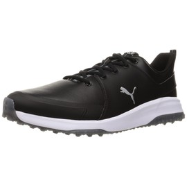 Puma Golf Spikeless Shoes, Grip Fusion Pro 3.0, Men's, Puma Black/Puma Silver/Quiet Shade, 25.5 cm