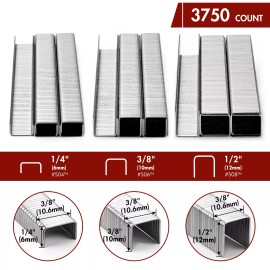 Arrow Pneumatic Staple Gun Oil-Free Upholstery Stapler with 3750 Pieces For DIY