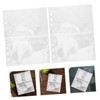 Gadpiparty 30pcs Double Sided Transparent Card Sleeves Binder Pages Plastic