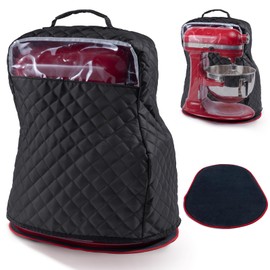 BAGSPRITE Stand Mixer Cover with Appliance Sliders Compatible with KitchenAid Mixer 4.5/5 Quart with Pockets for Kitchen Aid Accessories and Attachments