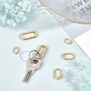 SUNNYCLUE 1 Box 6Pcs 3 Sizes Brass Oval Key Rings