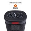 Comfort Zone Desktop Space Heater with Adjustable Thermostat & Tip-Over