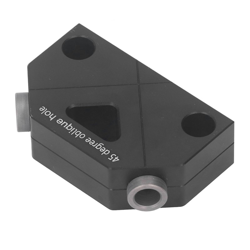 Woodworking Inclined Hole Fixture Black Aluminum Alloy 45 Degree Angle