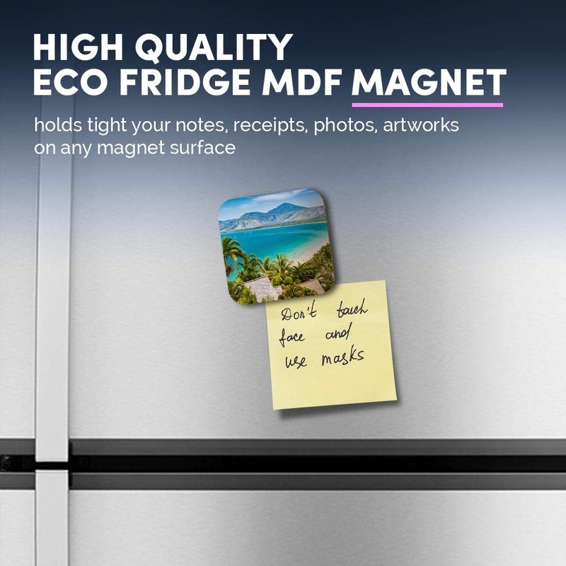 1 x Square MDF Fridge Magnet - Port Douglas Beach