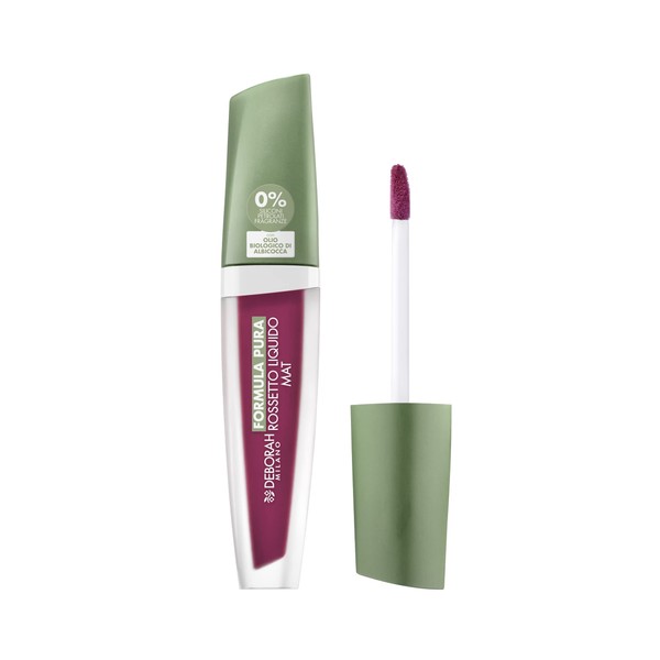 Deborah Milano Liquid Lipstick with Pure Formula with Matte Effect, N.09 Purple, Nourishing and Calming Effect, Gives Soft and Voluminous Lips with Long Hold, 4.5 g