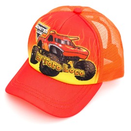 Monster Jam El Toro Loco One Size Mesh Adjustable Snapback Baseball Cap El Toro Loco Orange OS Youth