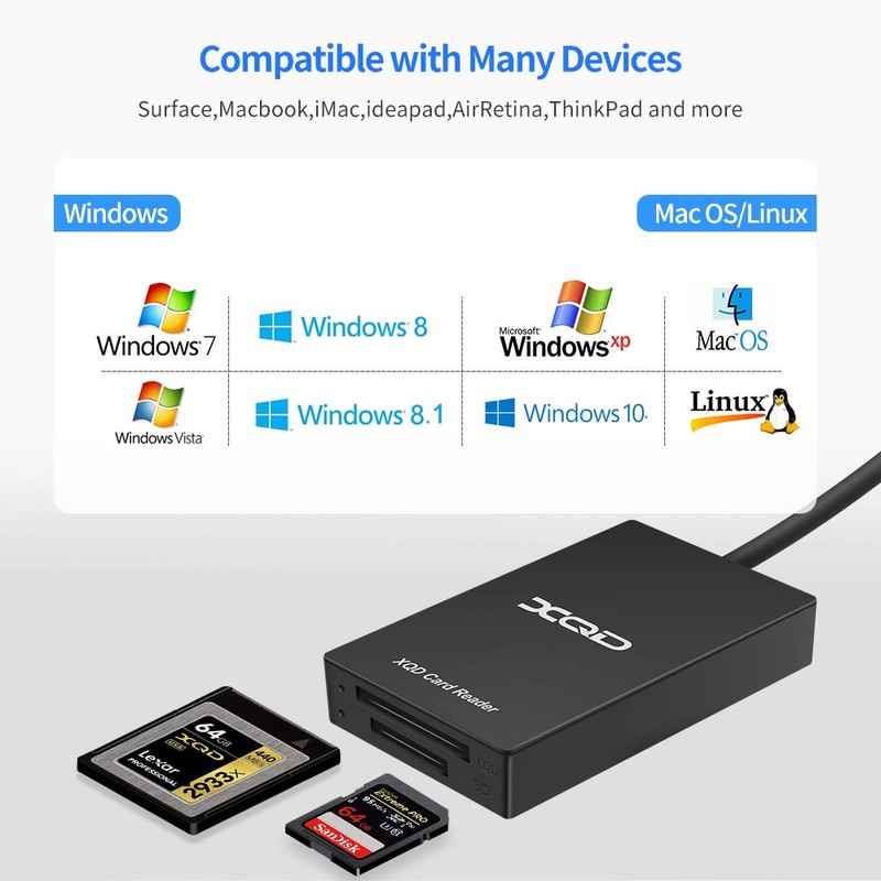Rocketed C Type XQD / SD Card Reader Dual Slot